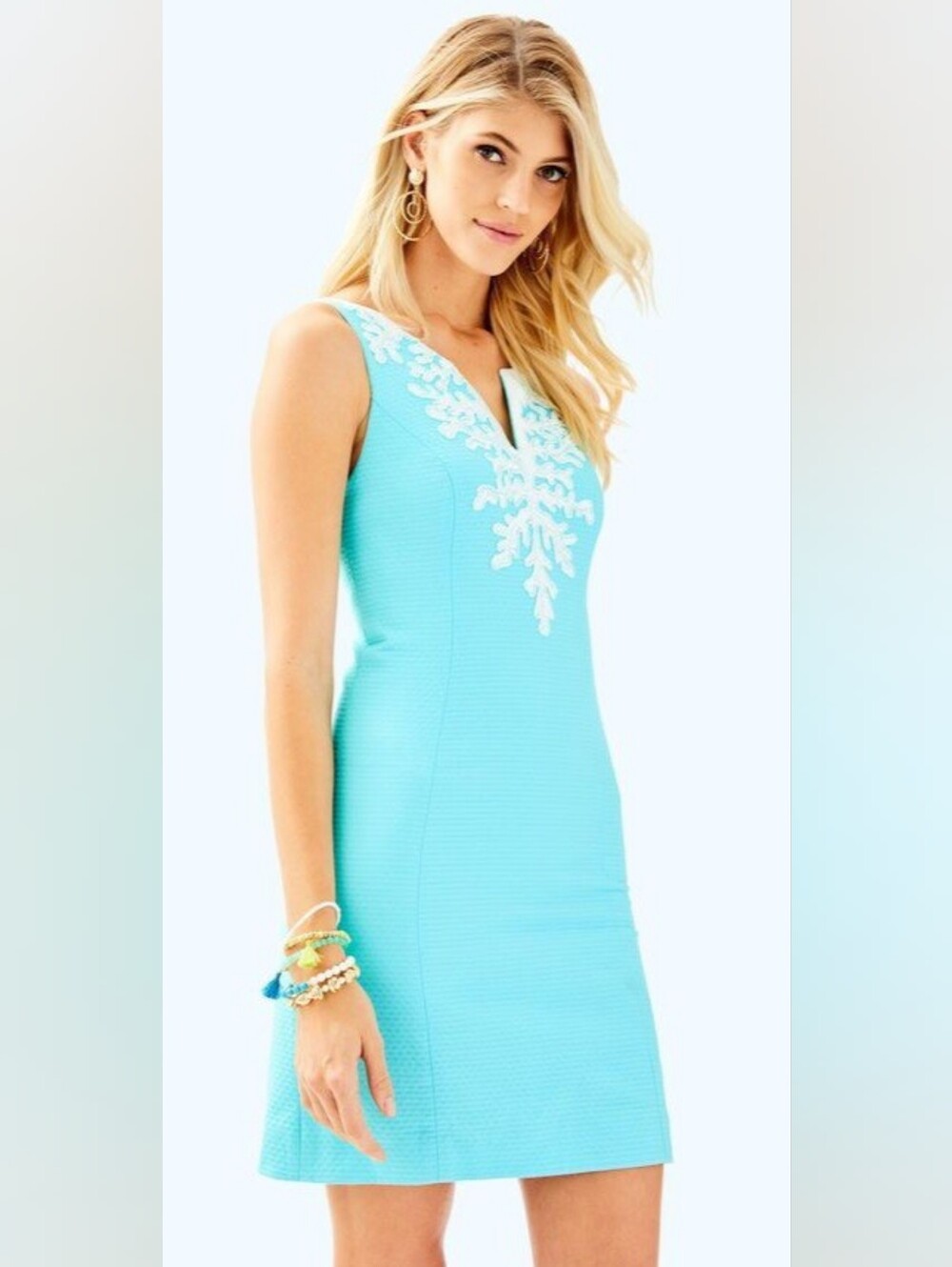 Lilly Pulitzer Gabby Stretch Shift Dress, size 0 (Originally $198) Seasalt Blue